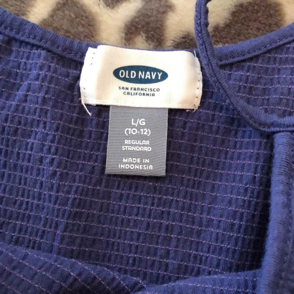 Old Navy Peplum Cami Tank Blue Large 10 12
